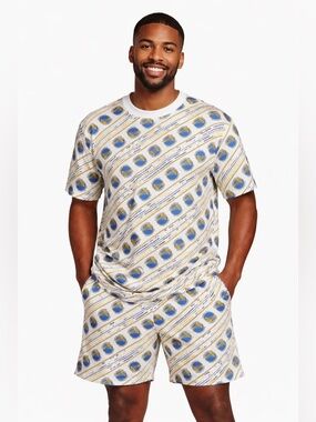 NBA Golden State Warriors White, Blue & Yellow Men’s XL Set